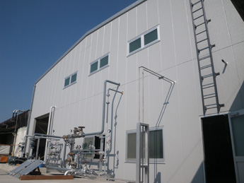 新築工場の工事